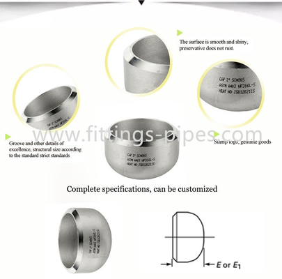 ASTM A420 SCH80 316L  Stainless Steel End Cap Hot Rolled Cold Rolled